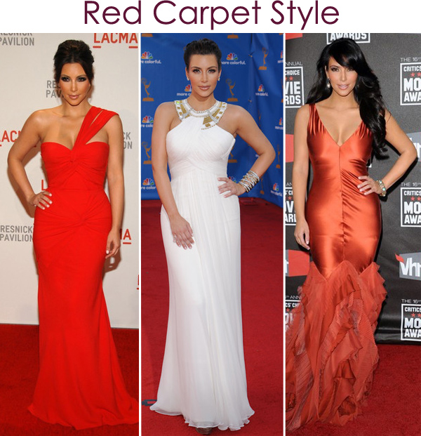 estilo Kim Kardashian Red Carpet
