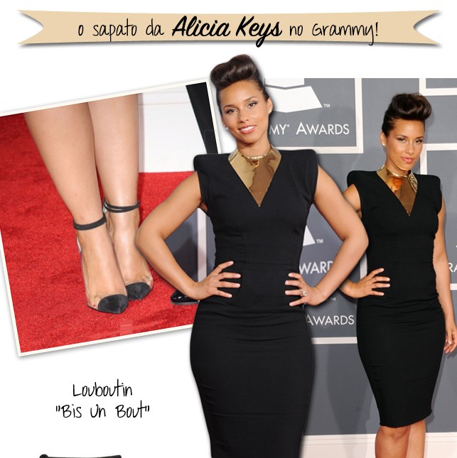 O Sapato da Alicia Keys no Grammy - Louboutin Bis Un Bout