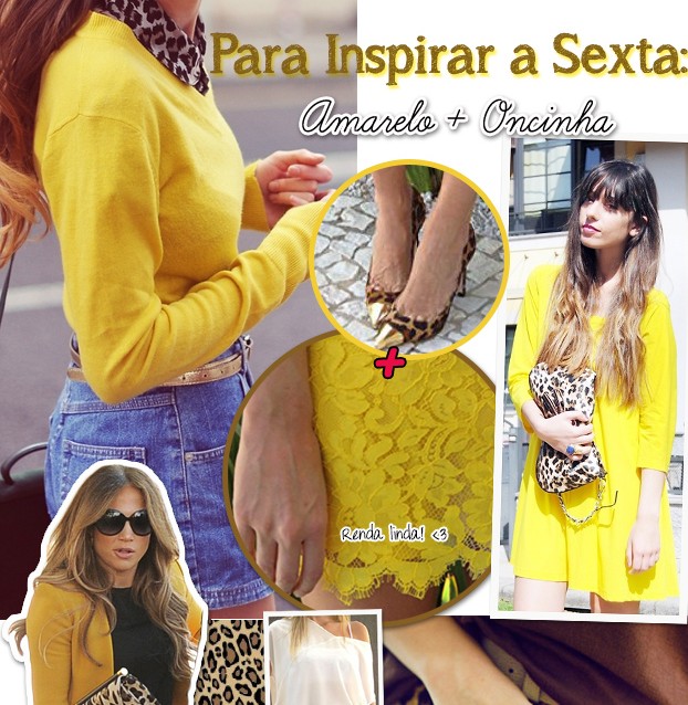 Inspiração amarelo oncinha tendencia blog de moda