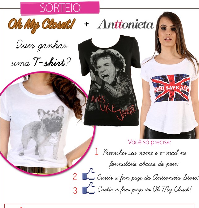 Sorteio T-Shirt Anttonieta Store + OMC