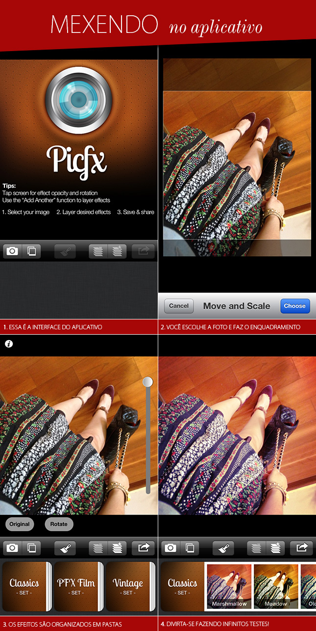 aplicativo app iphone fotografia picfx instagram blog de moda dica tecnologia