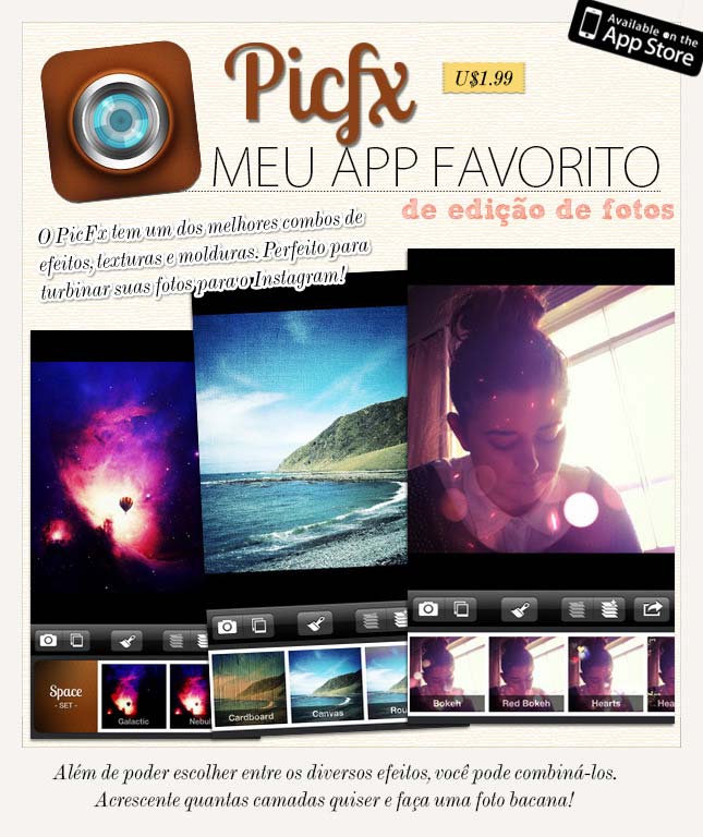 PicFx meu app favorito edição de fotos para Instagram dicas