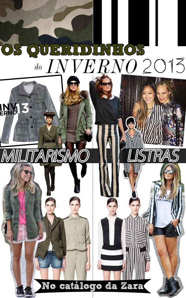 tendencias inverno 2013 listras preto e branco militarismo parka camuflada thassia nati vozza blog de moda oh my closet