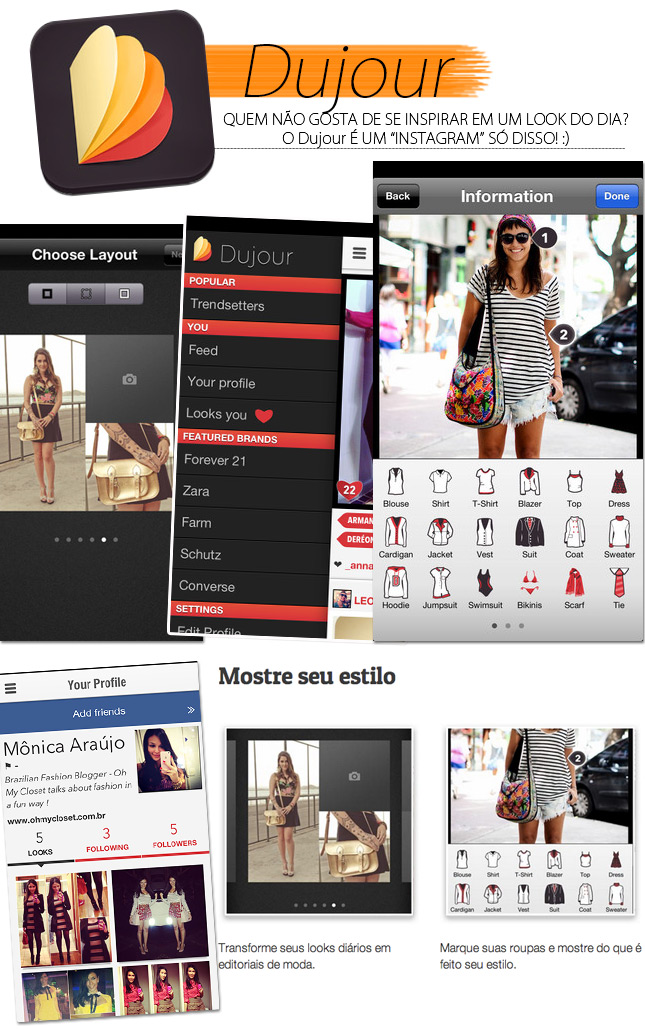 dica aplicativo iphone look do dia dujour blog de moda moaraujo
