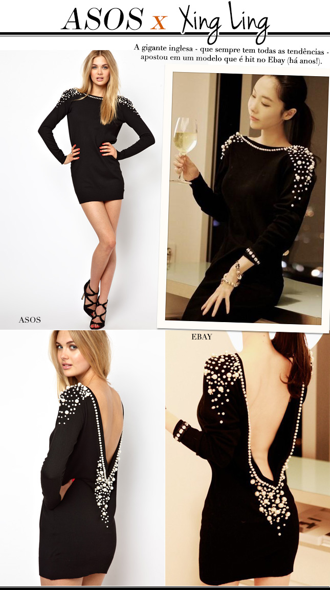 vestido preto pérolas ebay asos tendencia inspired blog de moda