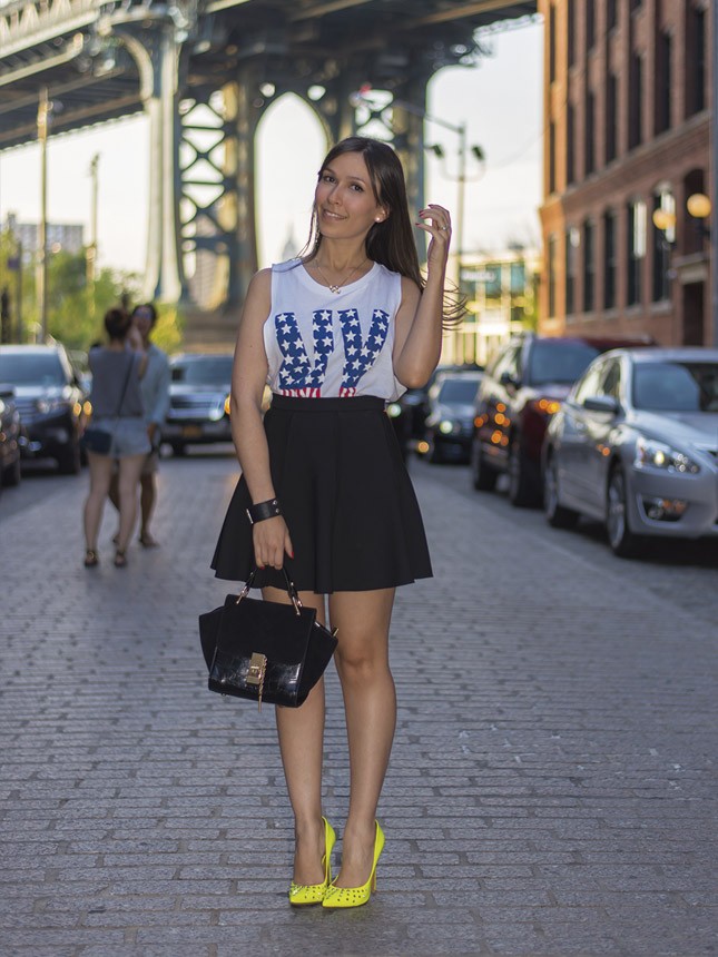 A blogueira Mônica Araújo, nos bastidores do guia de Nova York #NYexperience.