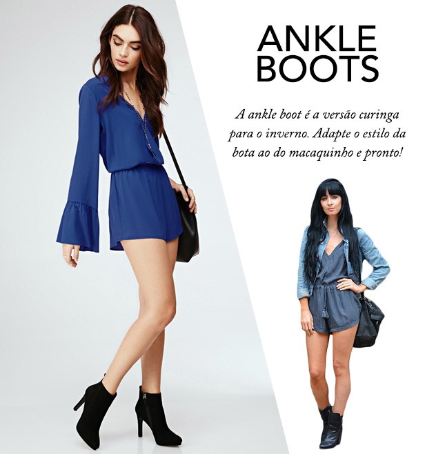 Ankle boots com macaquinho? Sim! A blogueira Mônica Araújo te mostra tudo no blog.