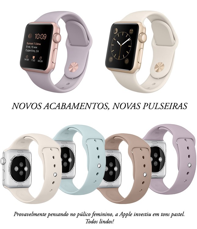 As novas cores das pulseiras do Apple Watch são lindas! Veja mais no Oh My Closet!