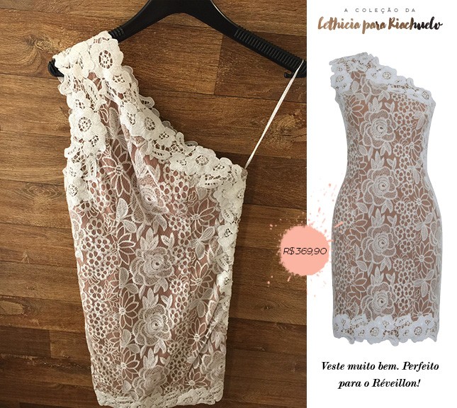 Vestido de renda Lethícia para Riachuelo, veja os detalhes no blog Oh My Closet!, por Mônica Araújo.