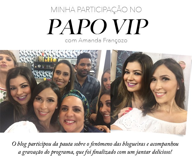 Blogueiras: Mônica Araújo no programa Papo VIP, com Amanda Françozo, da RBTV.