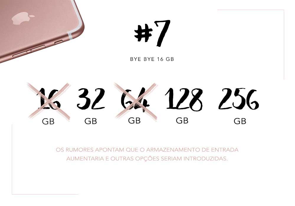 Rumores sobre o iPhone 7 dizem que o modelo de entrada não será mais o de 16 GB. Vem saber mais no Oh My Closet!