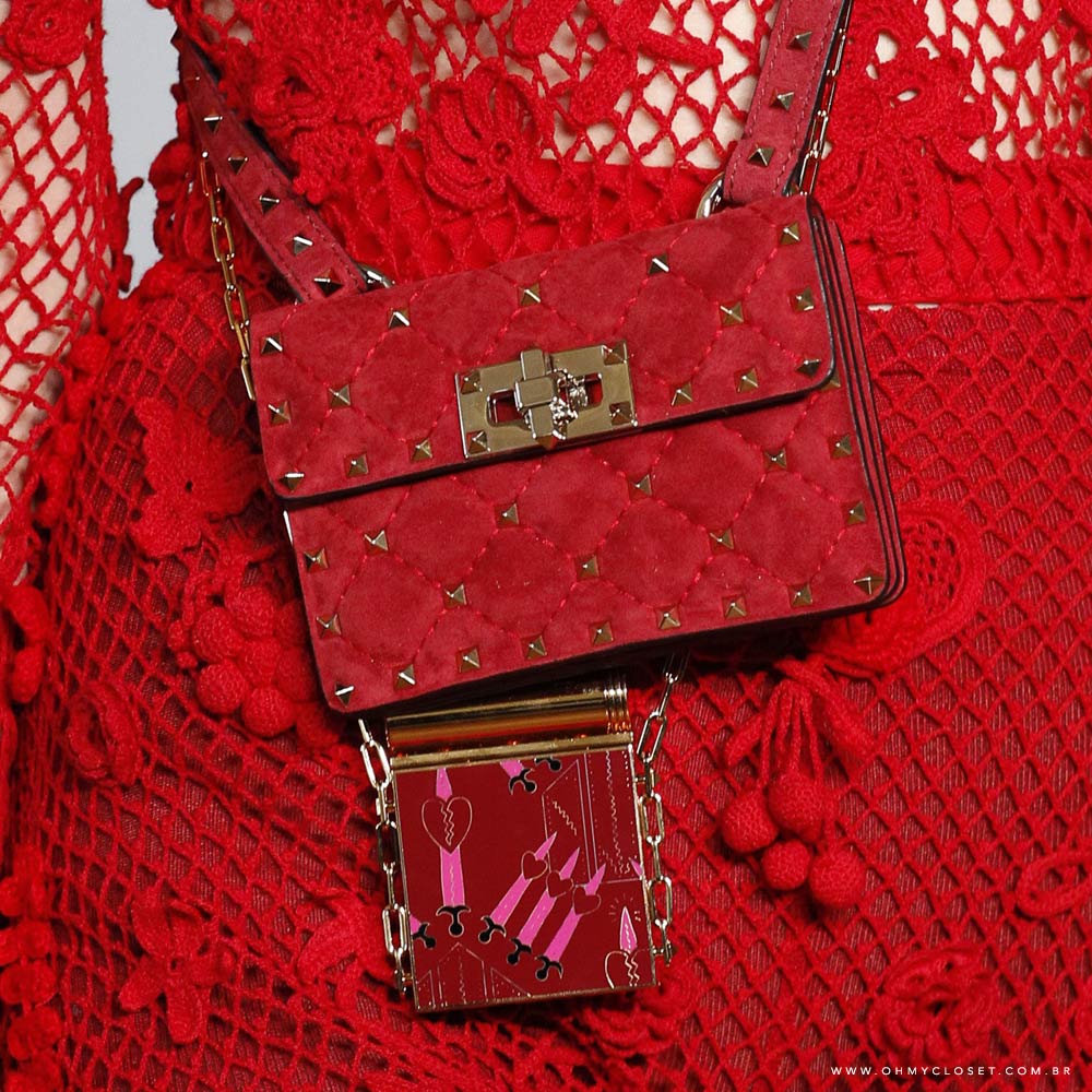 Detalhes micro bags Valentino PFW tendências bolsas Oh My Closet.