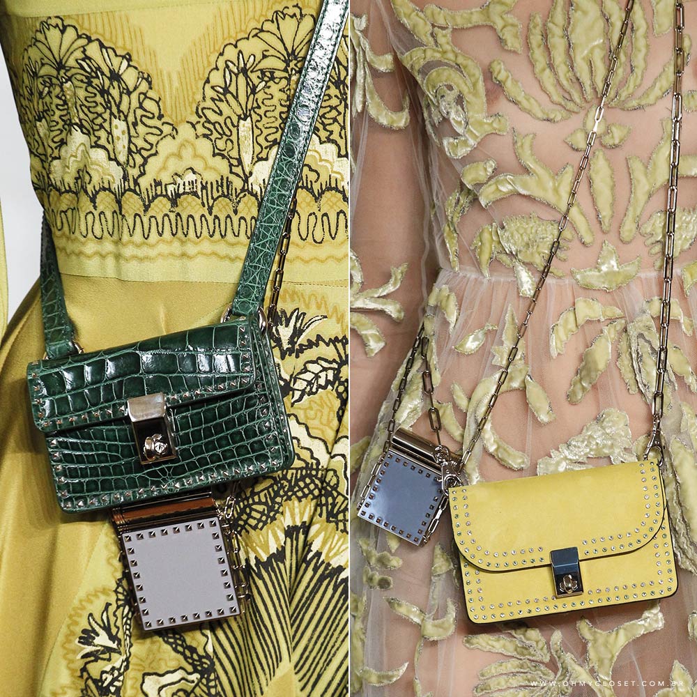 Detalhes micro bags Valentino Paris Fashion Week Monica Araujo tendências bolsas Oh My Closet