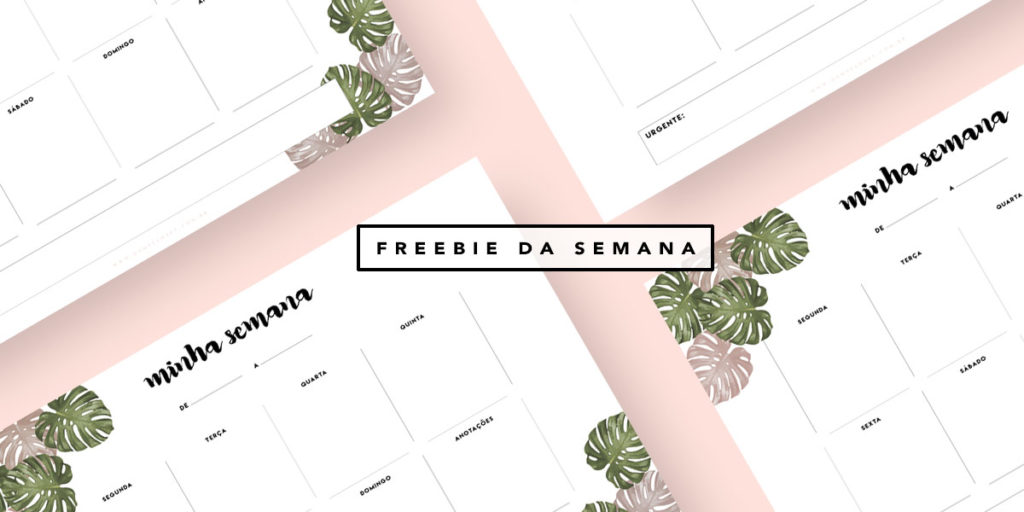 Planner semanal de verão – Freebie da semana