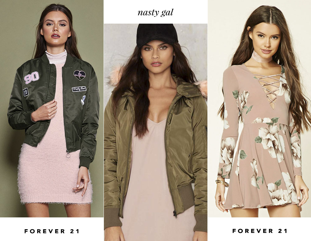 Rosa blush e verde militar foram a mais nova tendência de combo de cores e o Oh My Closet mostra a novidade pra vocês!