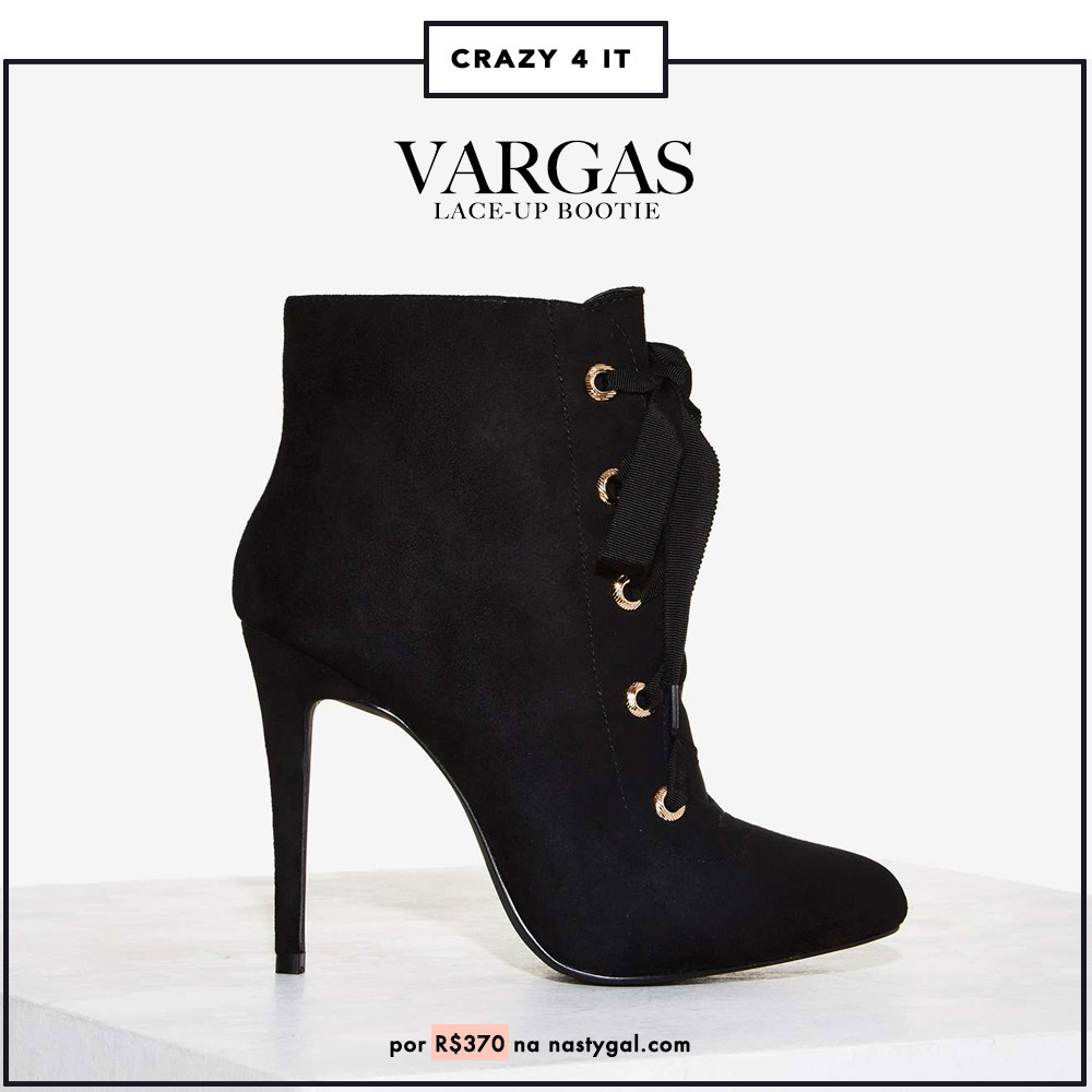 Nasty Gal Vargas Laceup bootie: vem ver essa ankle boot linda no desejo do dia do Oh My Closet@
