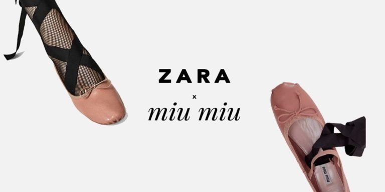 Sapatilha Ballet da Zara Miu Miu inspired