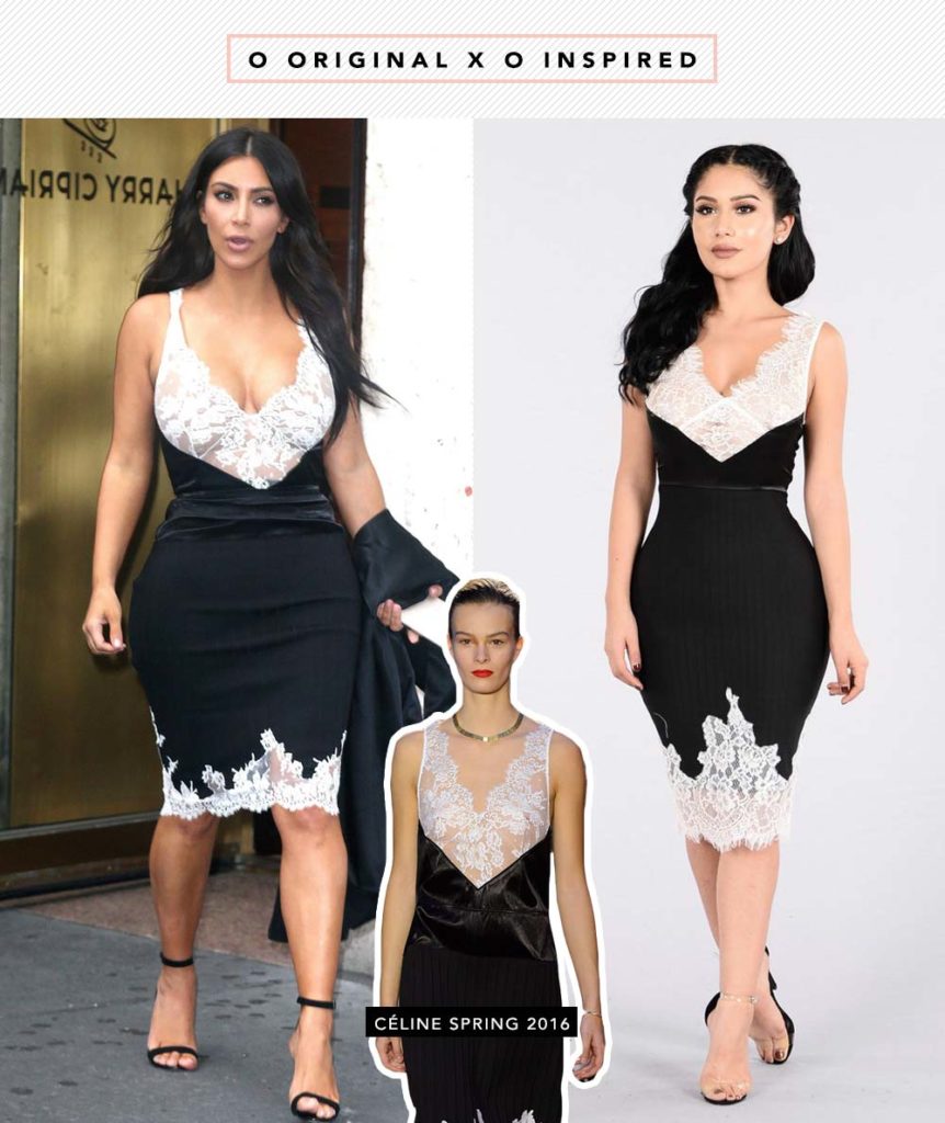 Céline x Fashion Nova, quem ganha? Vem ver o vestido inspired que Kim Kardashian usou e a Fashion Nova reproduziu!