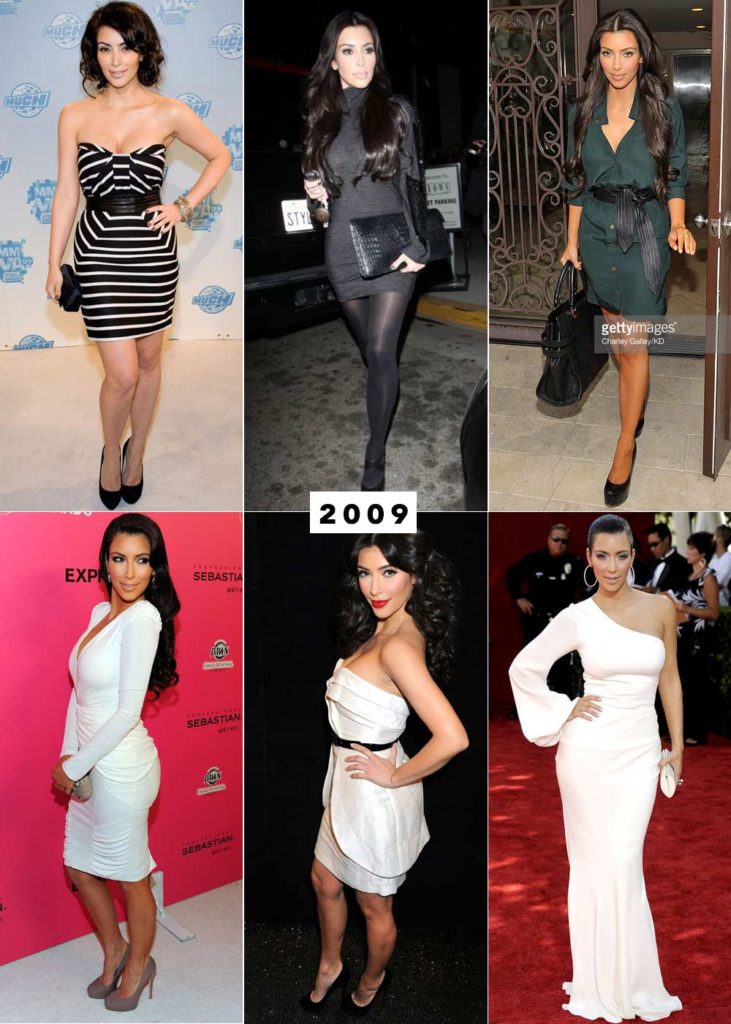 Estilo da Kim Kardashian em 2009