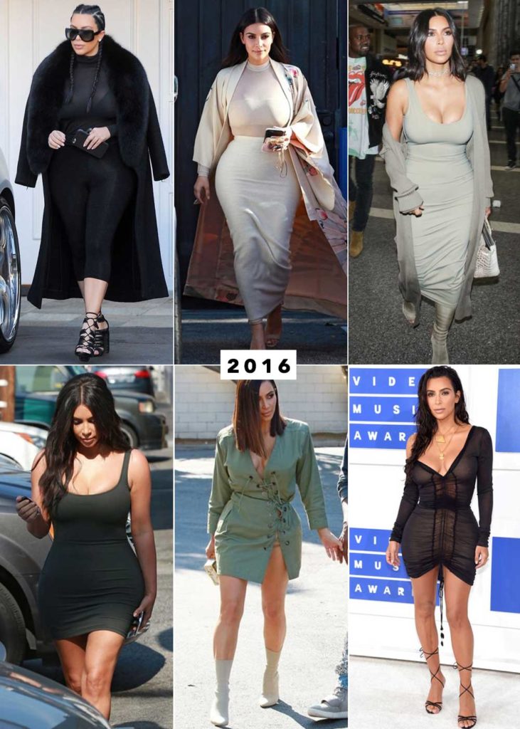 Estilo da Kim Kardashian em 2016