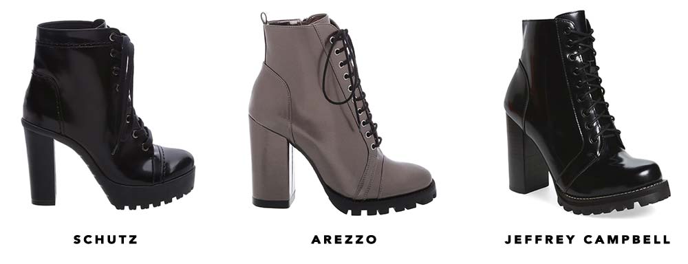Combat boots onde comprar Louis Vuitton inspired da Schutz Arezzo Dicas Oh My Closet tendência do inverno 2017.