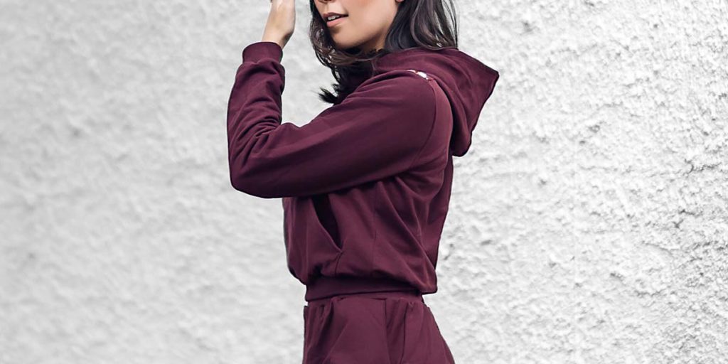 Conjunto de Moletom Burgundy – Look do Dia
