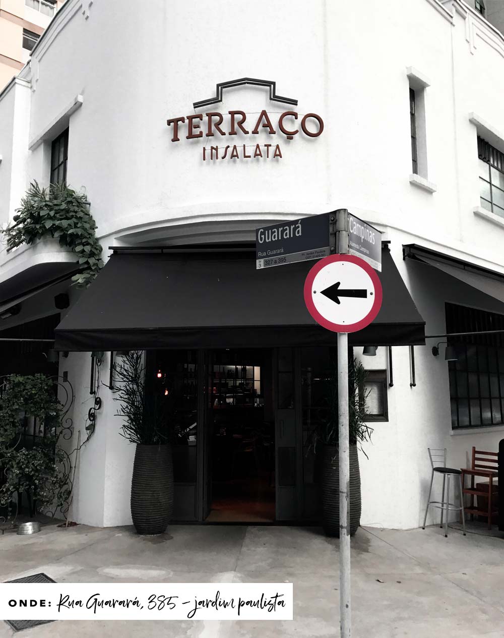 Fachada do restaurante Terraço Insalata em São Paulo.