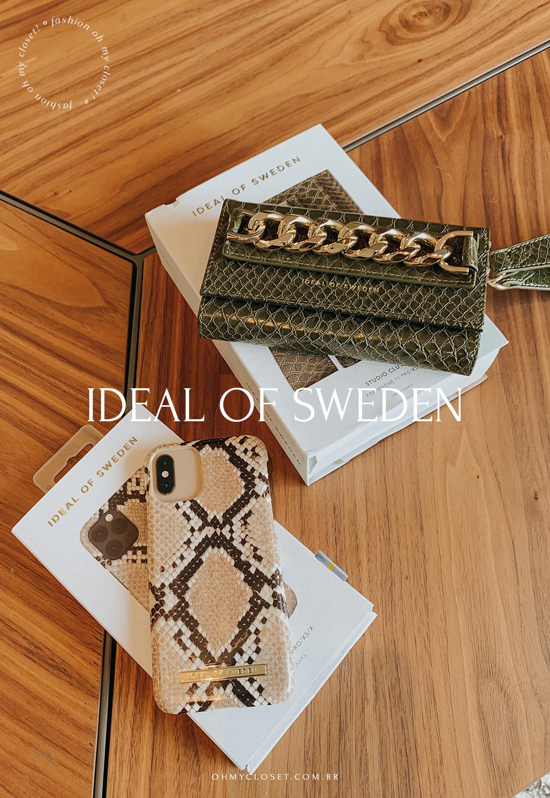 Clutch e case para iPhone X, XS, 11 e 12 IDEAL OF SWEDEN