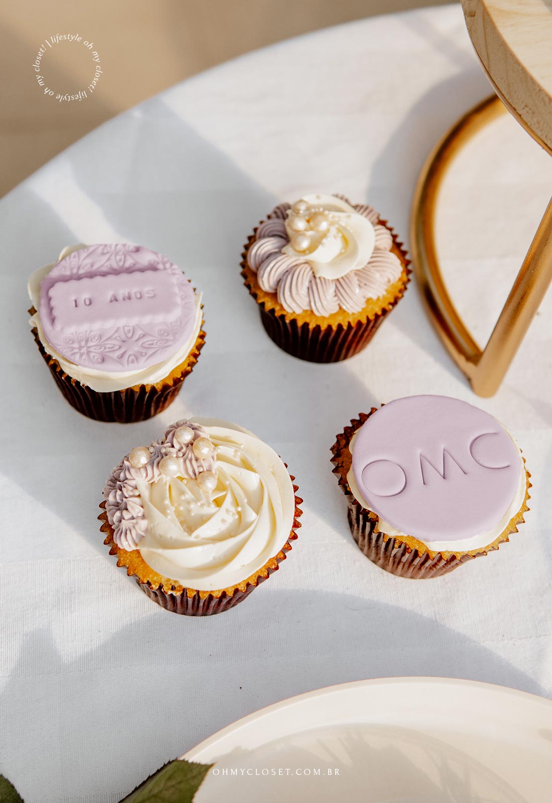 Cupcakes da comemoração dos 10 anos do OMC