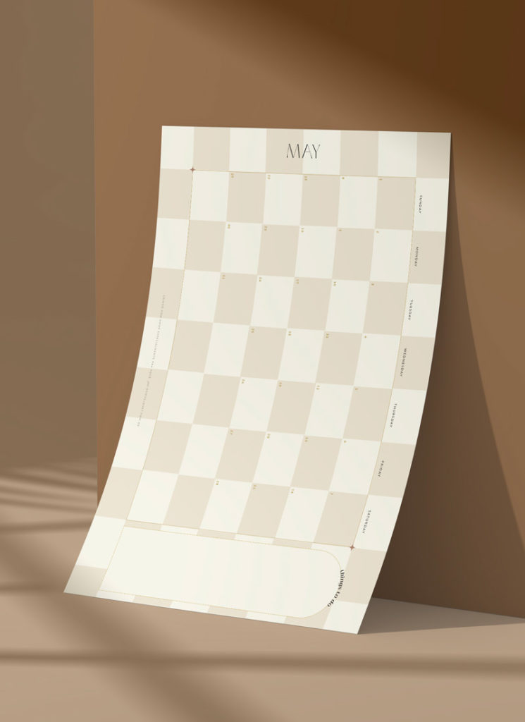 Planner Mensal Checkerboard 2026 Para Imprimir