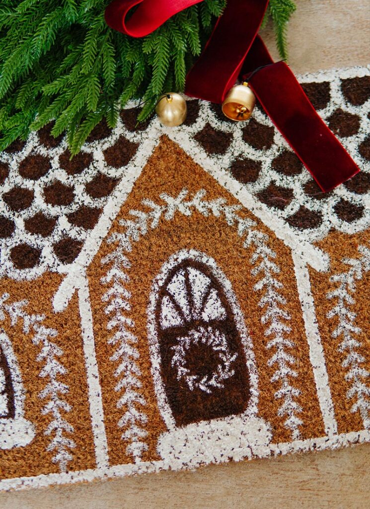 DIY Capacho de Porta Natalino