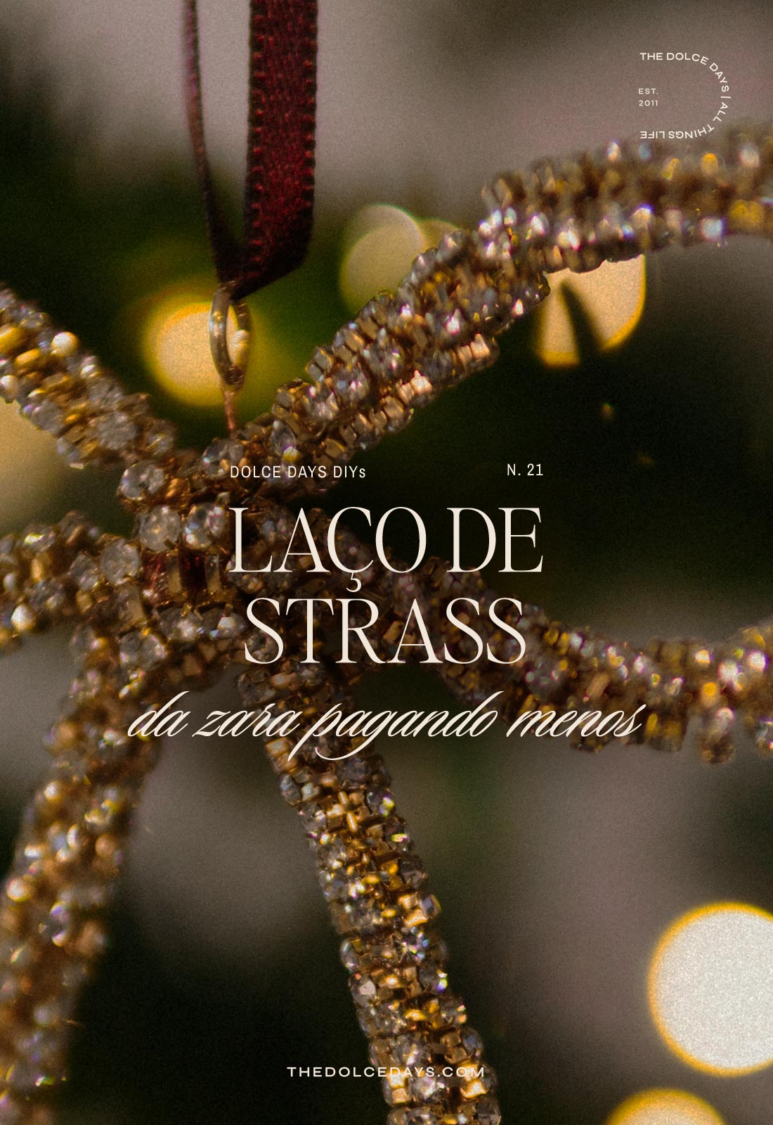 DIY Laço de Natal em Strass inspirado no da Zara