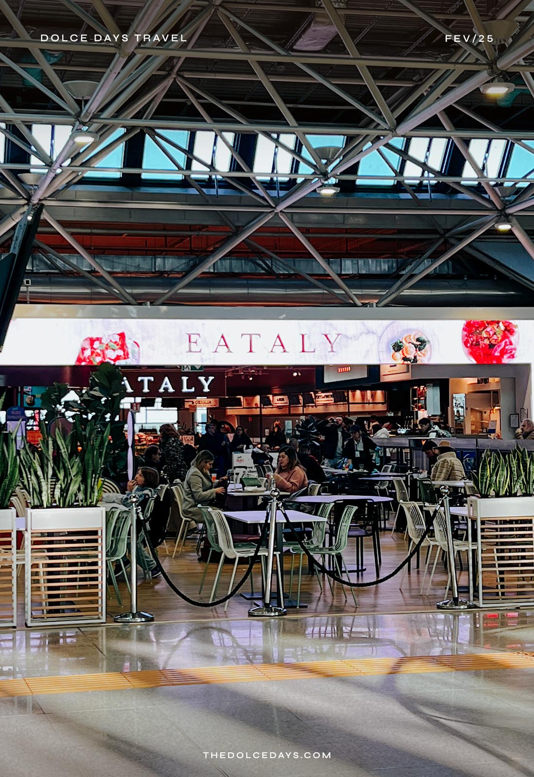 Restaurantes no aeroporto FCO de Roma