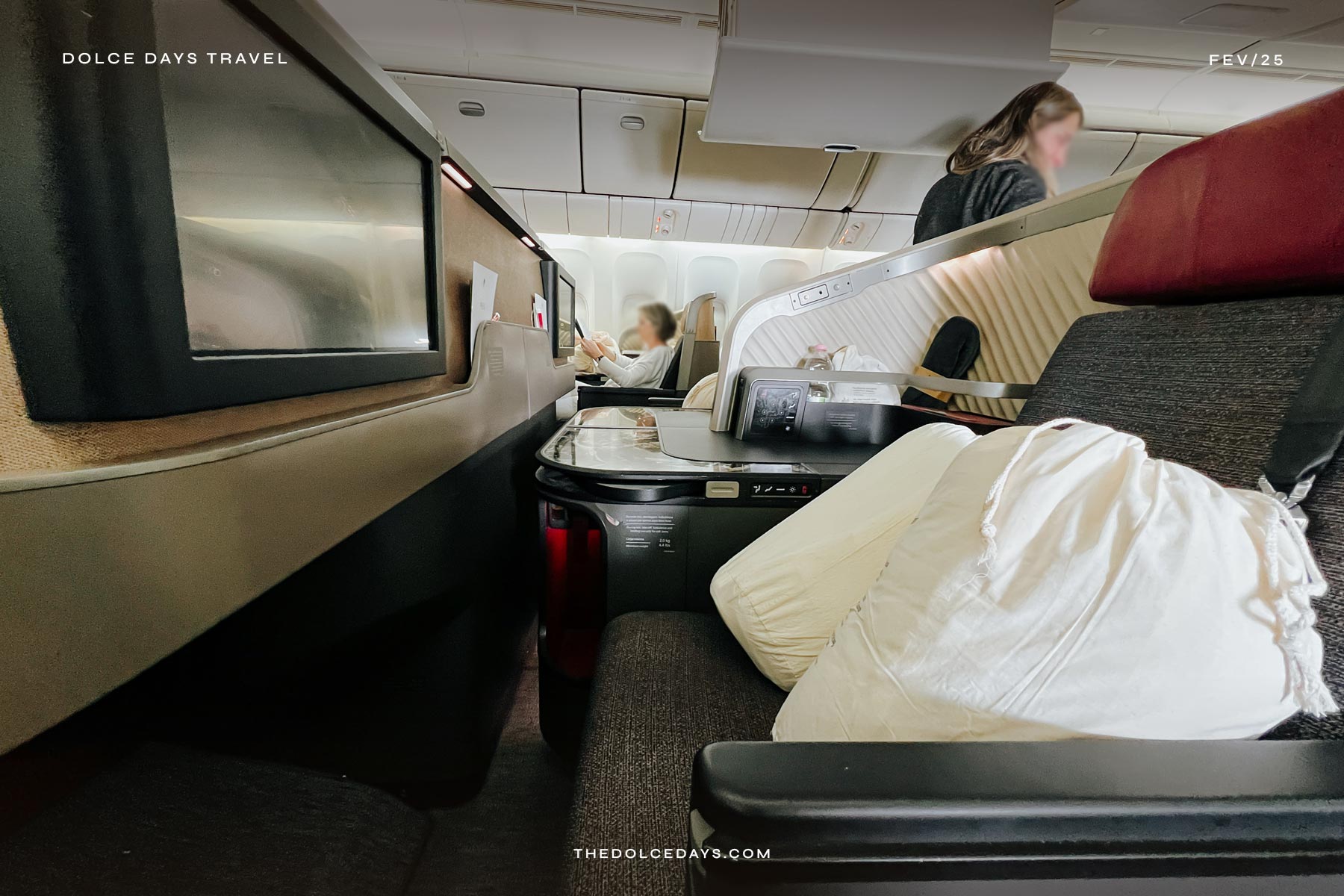 Espaço das poltronas na Premium Business da LATAM