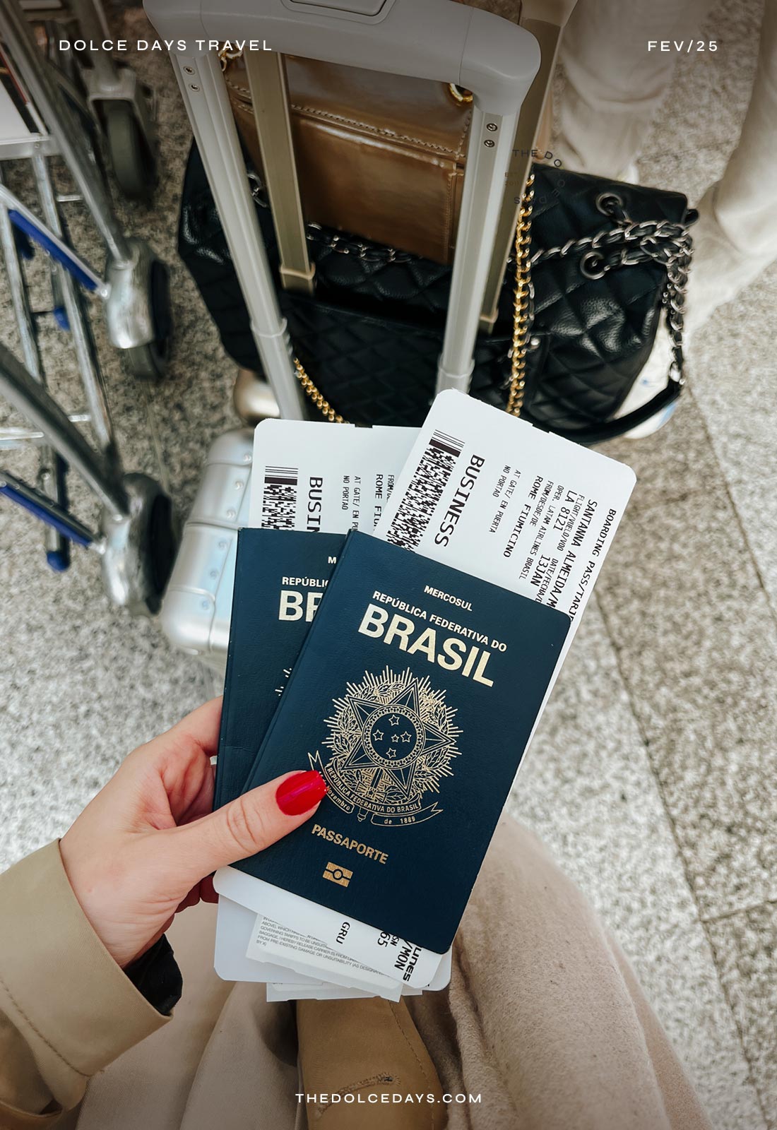 Cartões de embarque da Premium Business