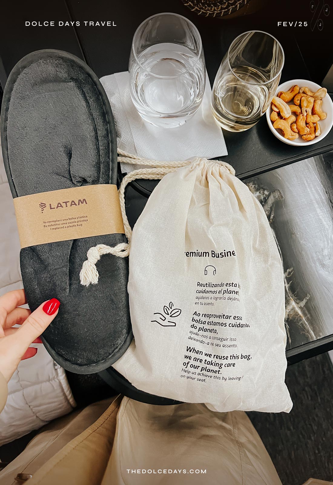 Amenities na classe executiva da LATAM