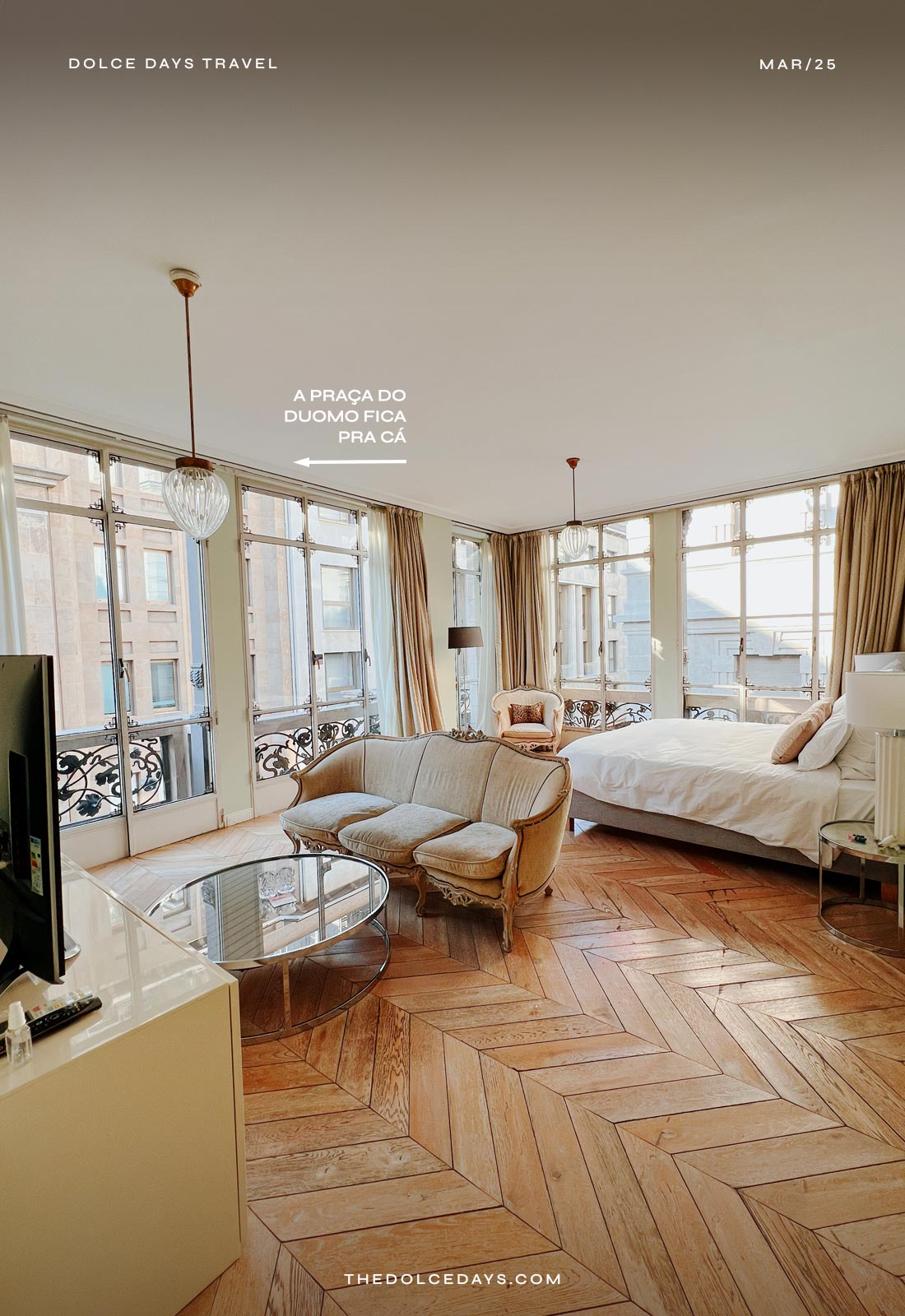 Quarto Deluxe da Adore Rooms by Numa com vista para o Duomo de Milão