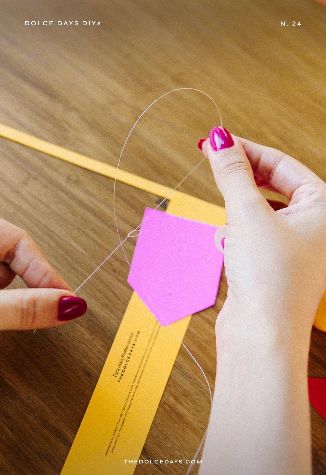 Amarrando o fio de nylon