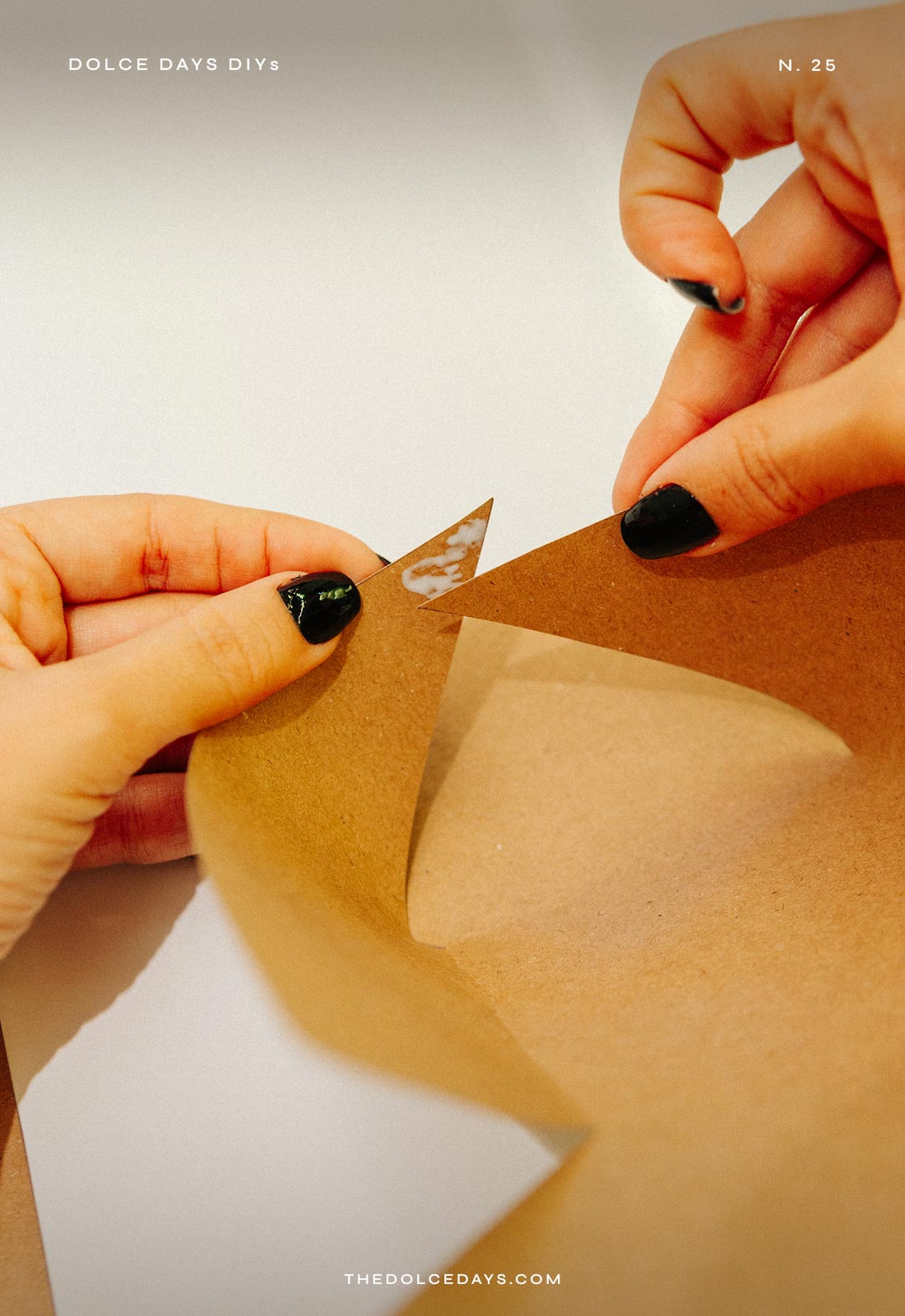 Colando as pontas do molde