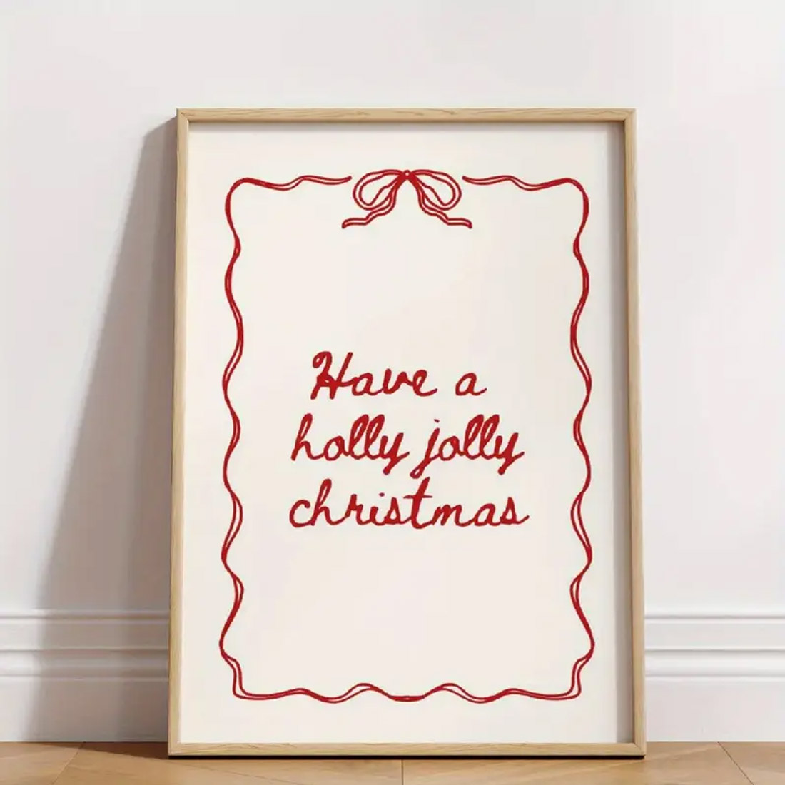 Canvas Holly Jolly Christmas para decorar pro Natal 2025