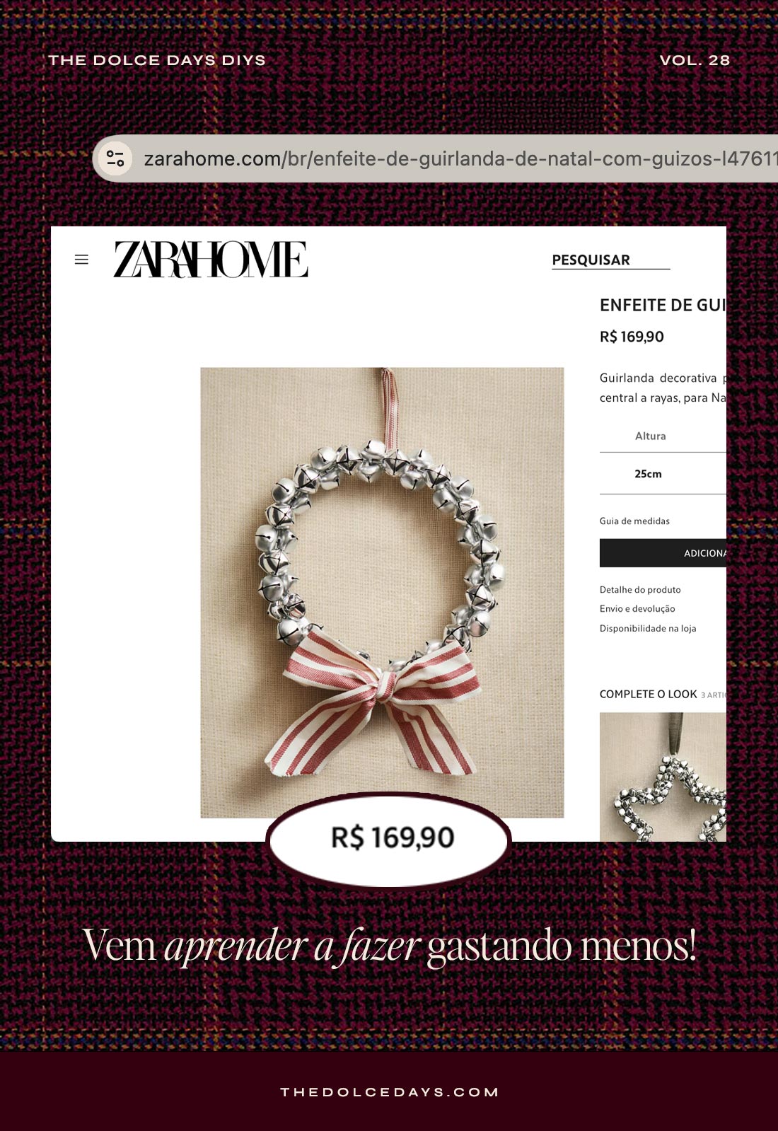 Inspiração da guirlanda de guizos da Zara Home