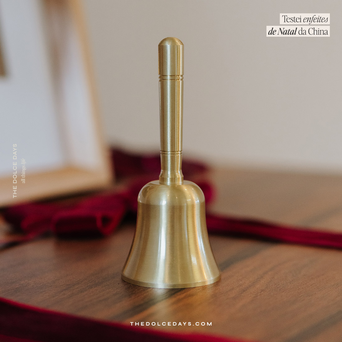 Enfeite de Natal da China Sineta dourada de Natal do AliExpress