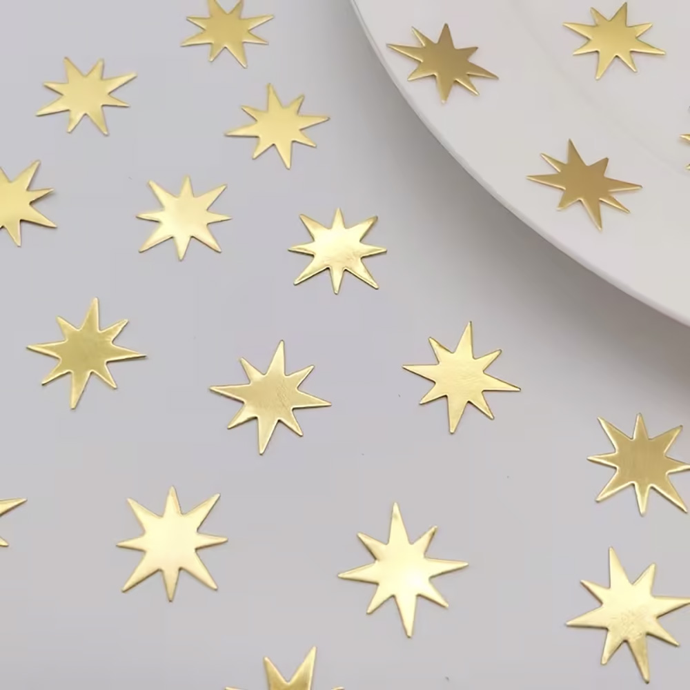Estrelas douradas de Natal do Temu para DIY