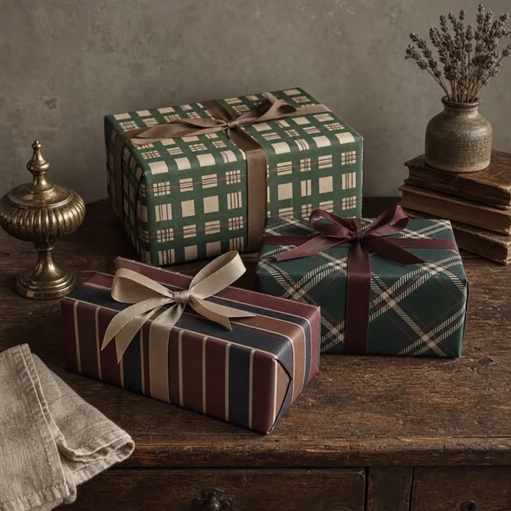 Papel de presente de Natal elegante do Temu